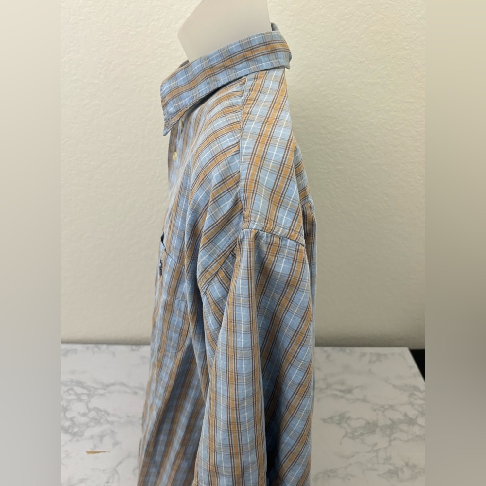 US Polo Assn Men's Button Shirt Blue Plaid Short Sleeve Size XL Collared - Picture 3 of 5